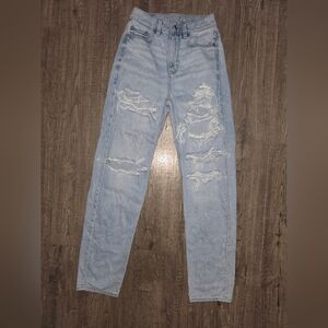 American Eagle Outfitters Light Blue Distressed Jeans